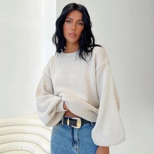 Harmony Sweater Beige - Princess Polly